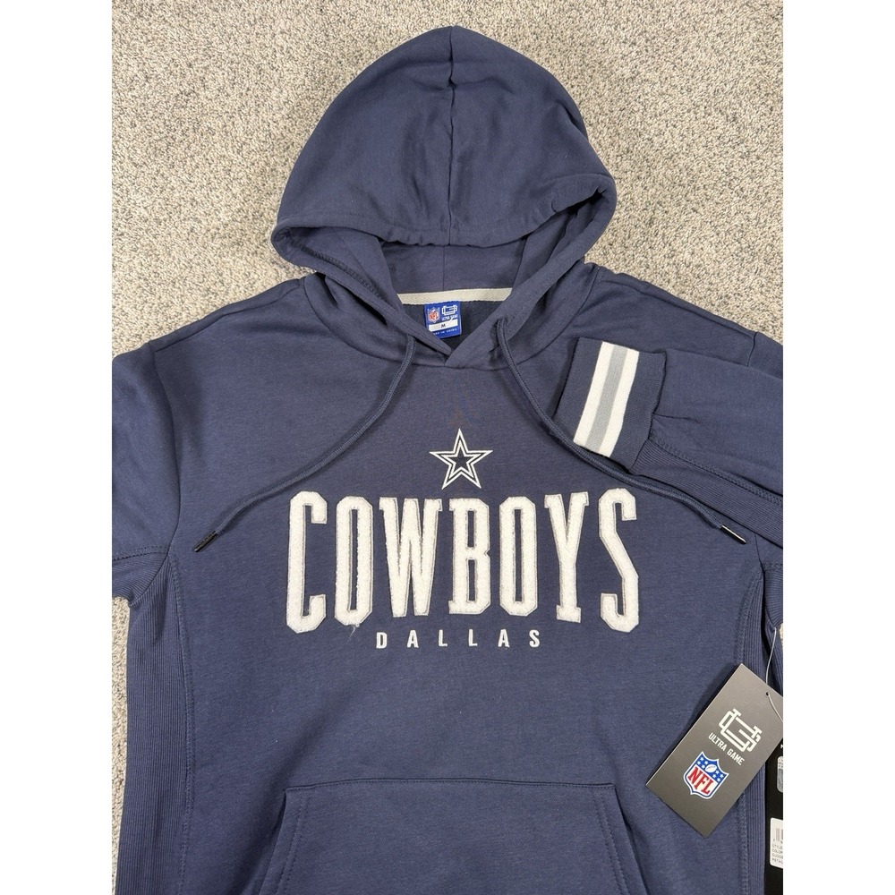 NWT Men's NFL Ultra Game Dallas‎ Cowboys Navy Blue/White Hoodie Size MEDIUM